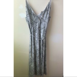 Black and white pattern summer dress